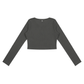 WAKE UP Women's Ruched Long Sleeve Crop T-Shirt