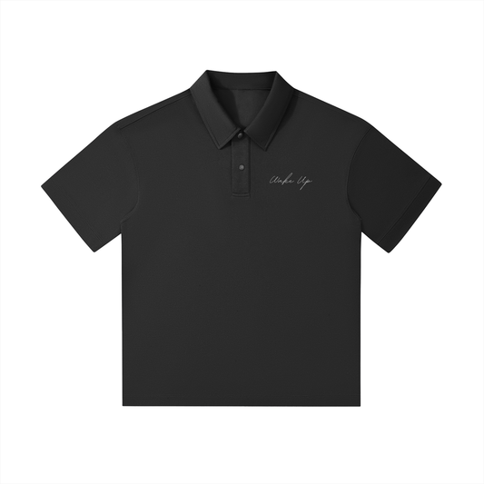 WAKE UP Drop Shoulder Short-Sleeve Polo