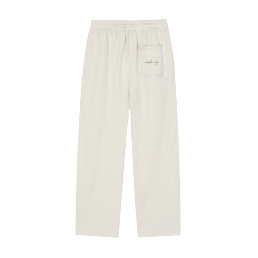 WAKE UP Reflection Striped Straight-Leg Sweatpants