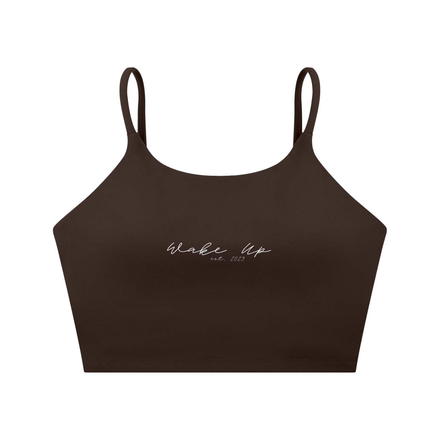 WAKE UP Spaghetti Strap Yoga Sports Bra