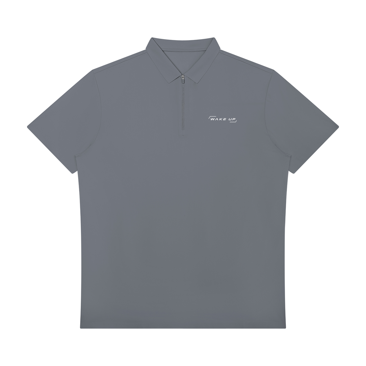 WAKE UP Men's Quarter-Zip Performance Polo Shirt