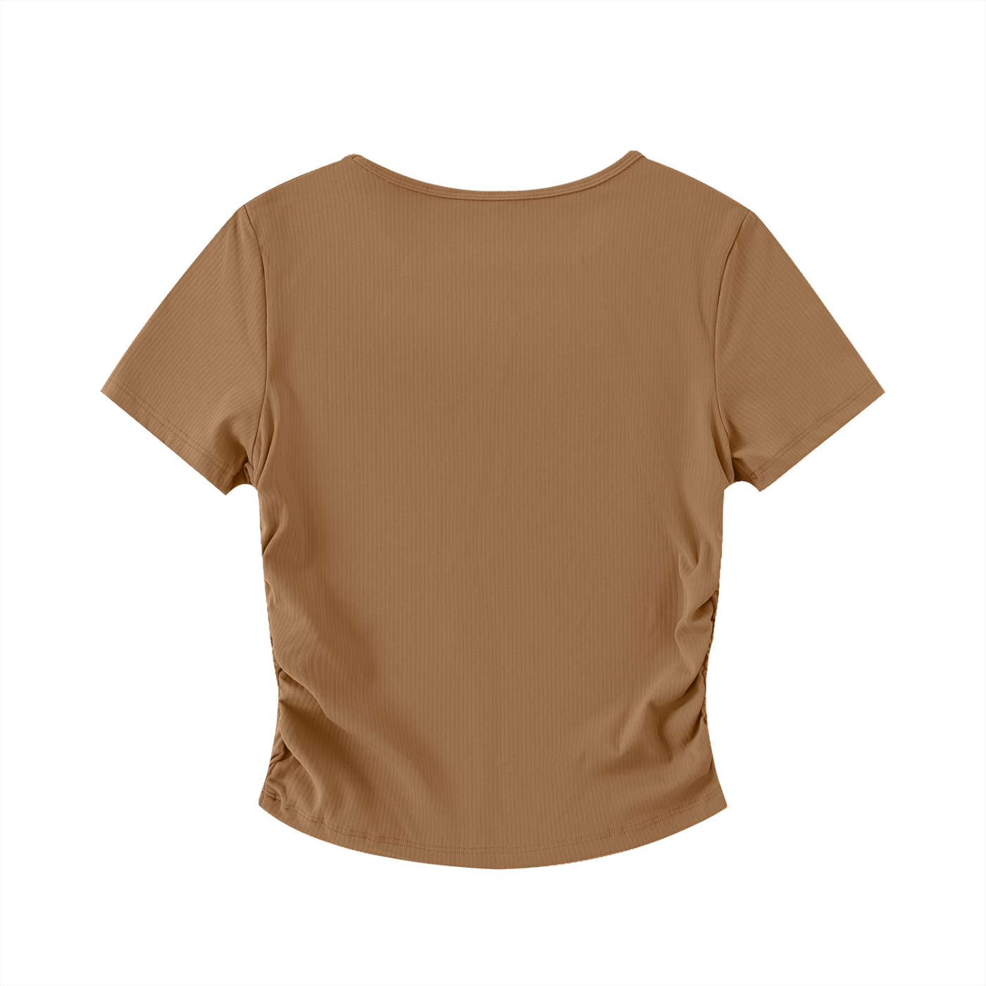 WAKE UP Ruched Bodycon Crop Top