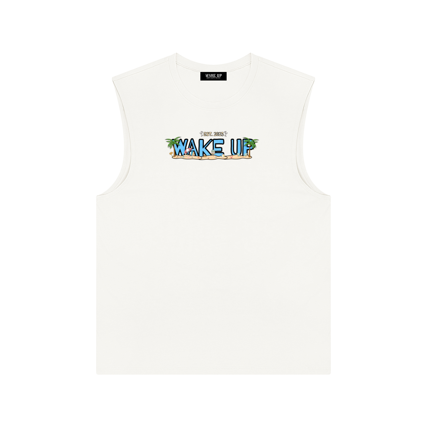 WAKE UP Summer Mens Tank Top