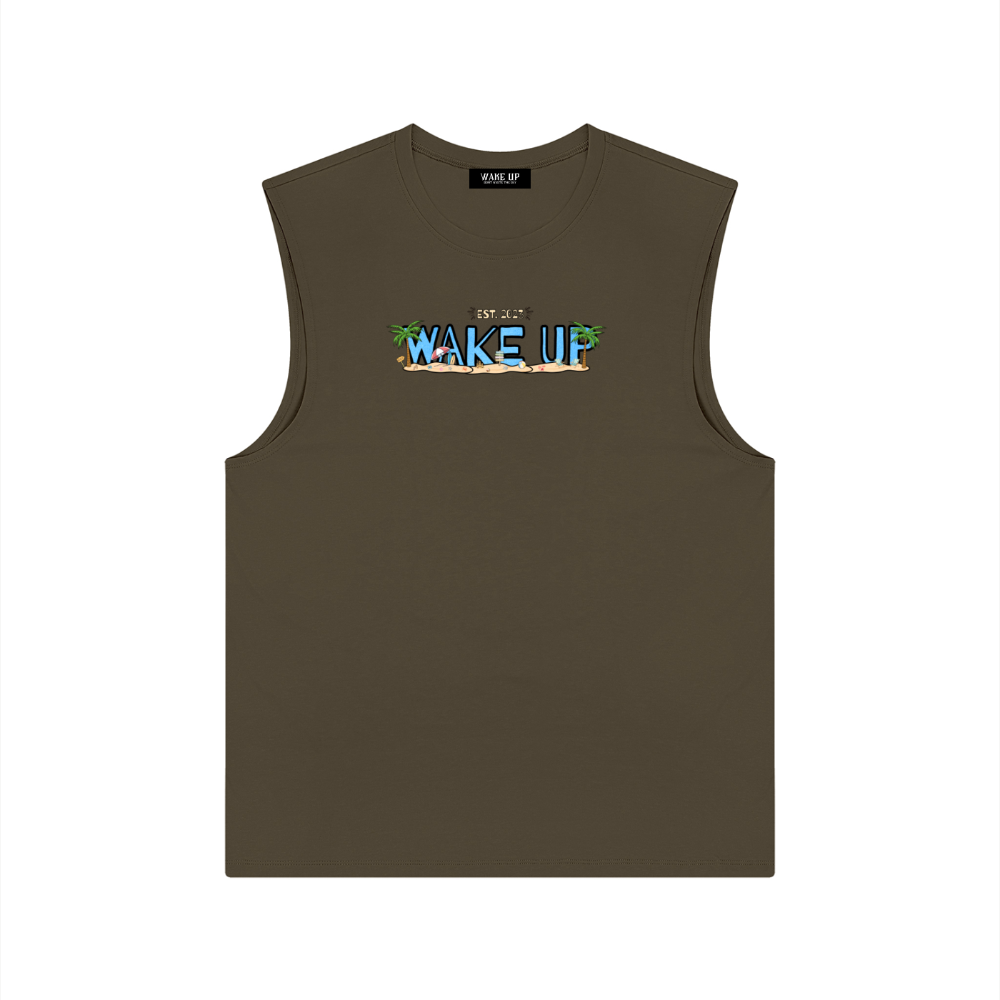 WAKE UP Summer Mens Tank Top