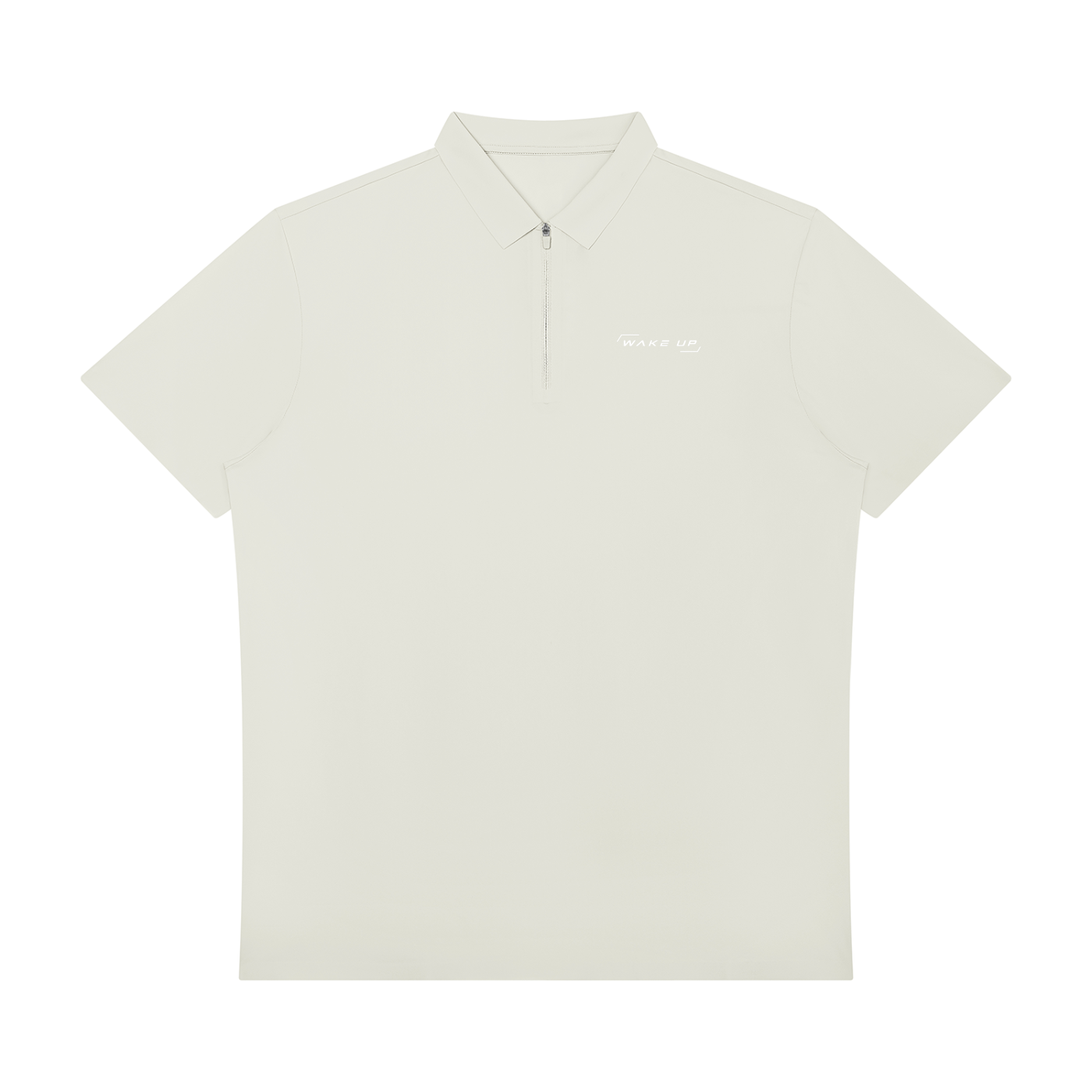 WAKE UP Men's Quarter-Zip Performance Polo Shirt