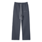 WAKE UP Unisex Solid Color Fleece Straight Leg Pants