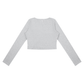 WAKE UP Women's Ruched Long Sleeve Crop T-Shirt
