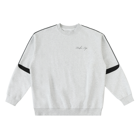 WAKE UP Oversized Crewneck Taped Sweatshirt