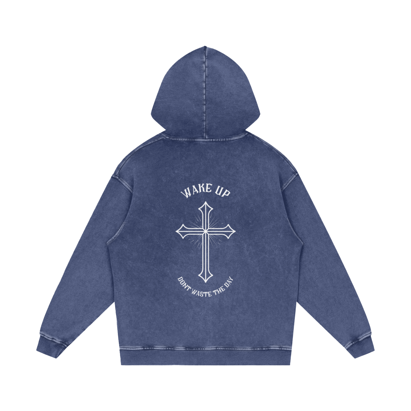 WAKE UP Oversized Snow Washed Hoodie