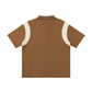 WAKE UP Contrast Panel Cotton Polo Shirt