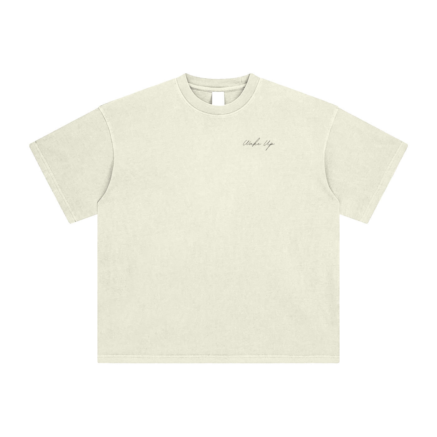 WAKE UP Enzyme Washed T-Shirt