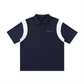 WAKE UP Contrast Panel Cotton Polo Shirt