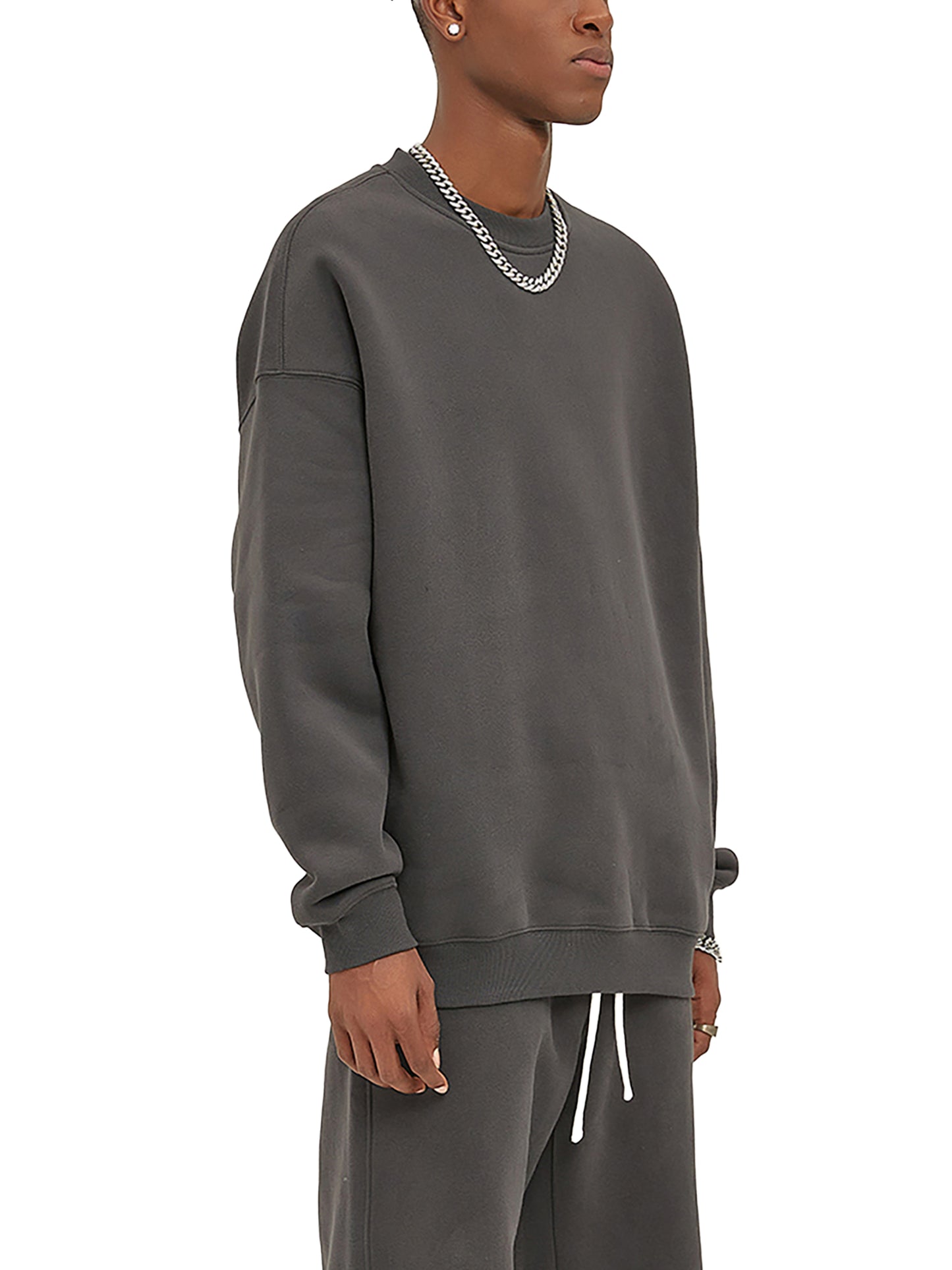 WAKE UP Heavy Simple Fleece Sweatshirt