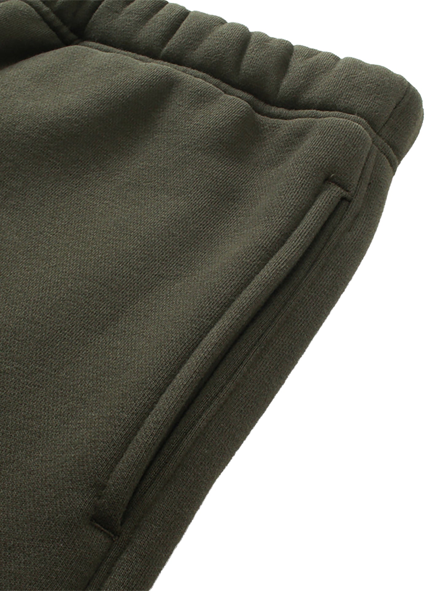 WAKE UP Unisex Solid Color Fleece Straight Leg Pants