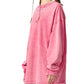 WAKE UP Snow Washed Frayed Long Sleeve