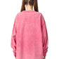 WAKE UP Snow Washed Frayed Long Sleeve
