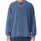 WAKE UP Snow Washed Frayed Long Sleeve