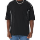 WAKE UP Contrast Piped Panel T-Shirt