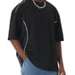 WAKE UP Contrast Piped Panel T-Shirt