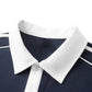 Contrast Collar Short-Sleeve Polo Shirt