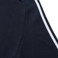 Contrast Striped Lapel Collar Sweatshirt