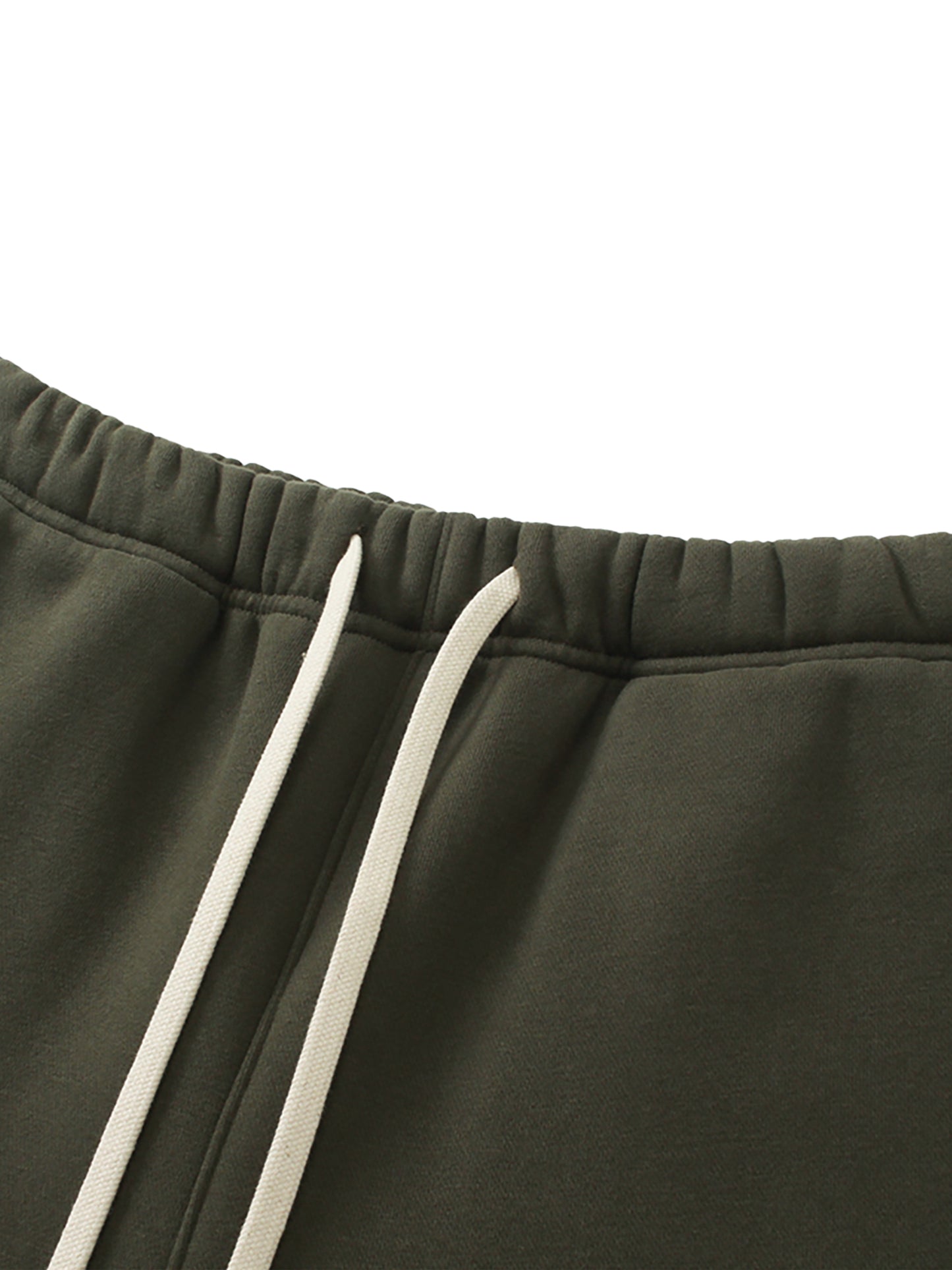 WAKE UP Unisex Solid Color Fleece Straight Leg Pants