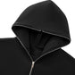 WAKE UP Fleeced Full-Zip Boxy Hoodie