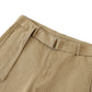 WAKE UP Twisted-Seam Belted Curved-Blade Pants