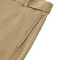 WAKE UP Twisted-Seam Belted Curved-Blade Pants