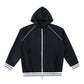 WAKE UP Striped Trim Zip-Up Hoodie