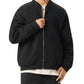 WAKE UP Essential Zip-Up Fleeced Varsity Jacket