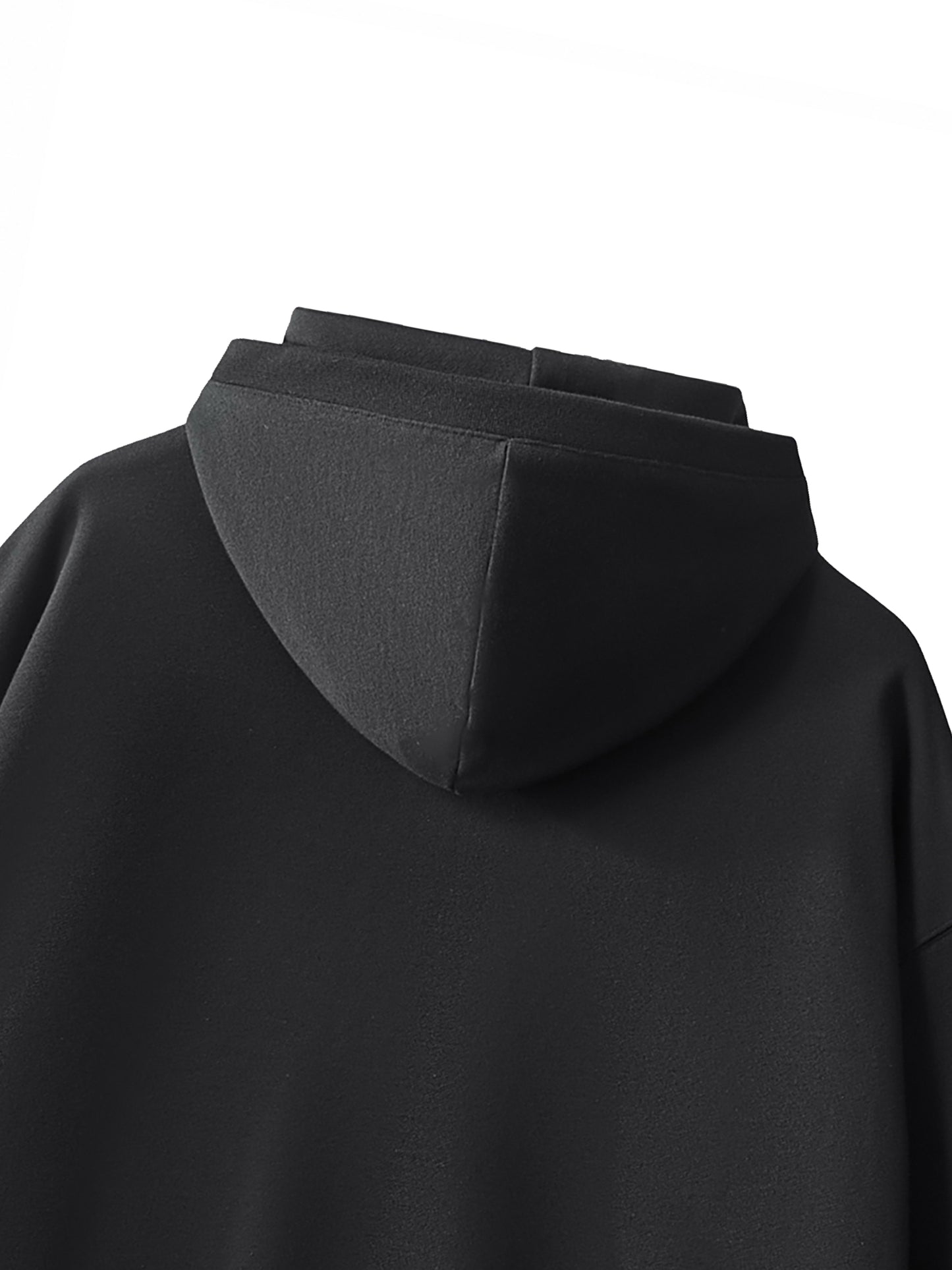 WAKE UP Big Hood Half-Zip Fleece Hoodie
