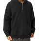 WAKE UP Big Hood Half-Zip Fleece Hoodie