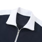 Contrast Trim Stand Collar Jacket
