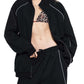 WAKE UP Reflection Striped Raglan Sleeve Jacket