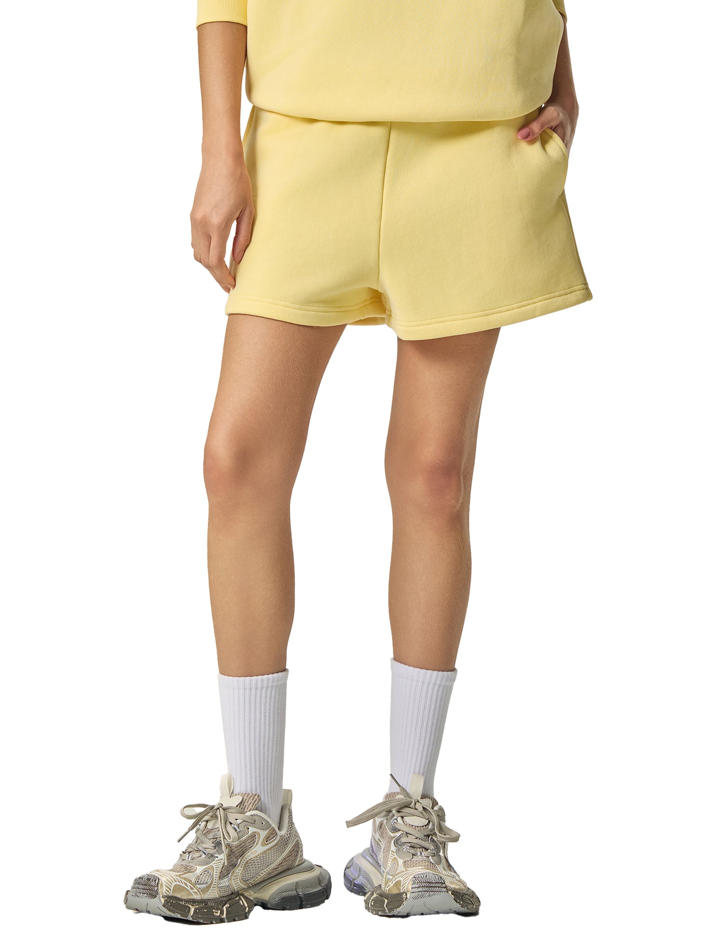 WAKE UP Essential Fleece Drawstring Sweatshorts