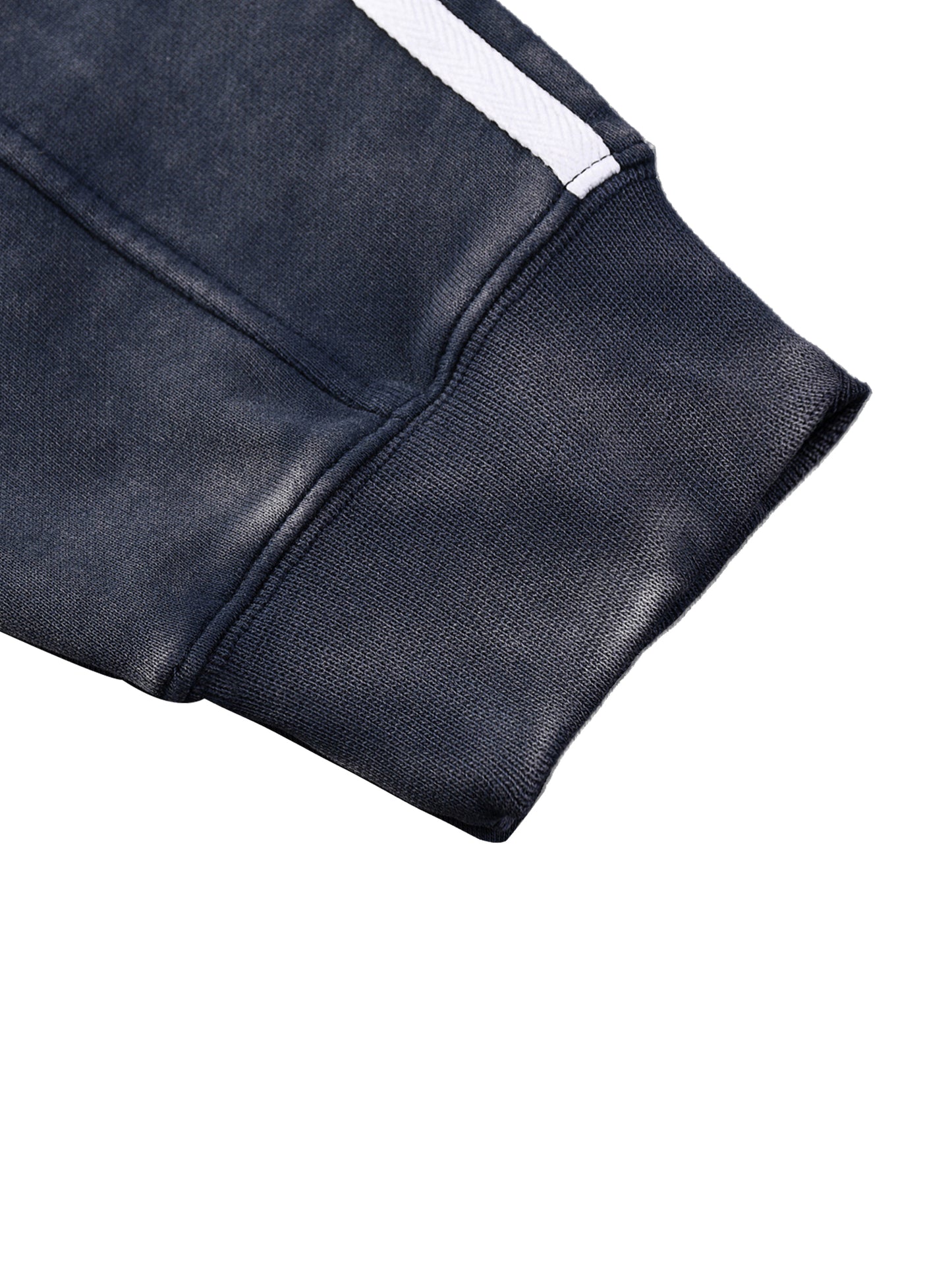 WAKE UP Snow Washed Contrast Tape Sweatshirt