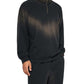 WAKE UP Sun Fade Raw Edge Quarter-Zip Sweatshirt