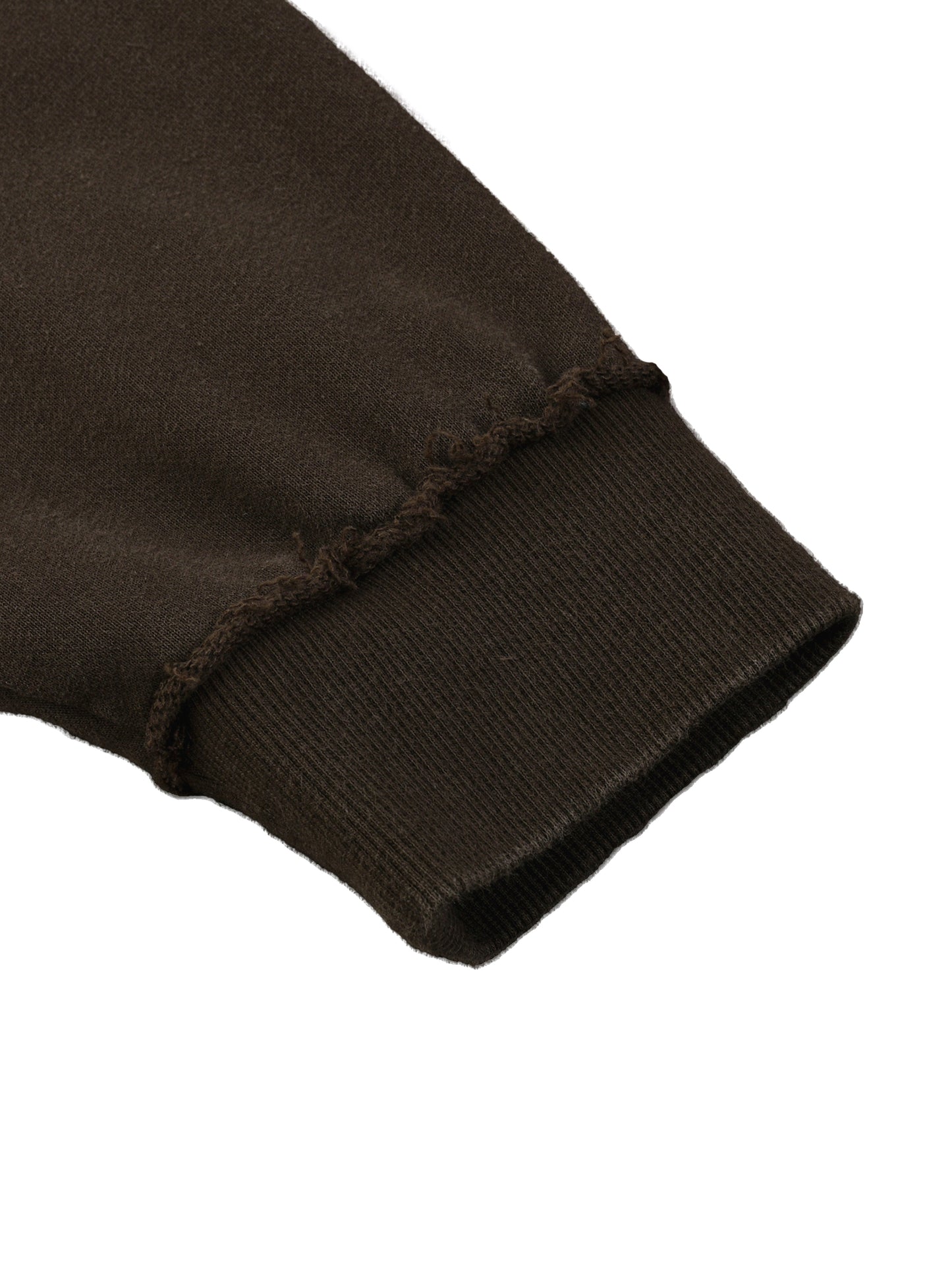 WAKE UP Sun Fade Raw Edge Quarter-Zip Sweatshirt