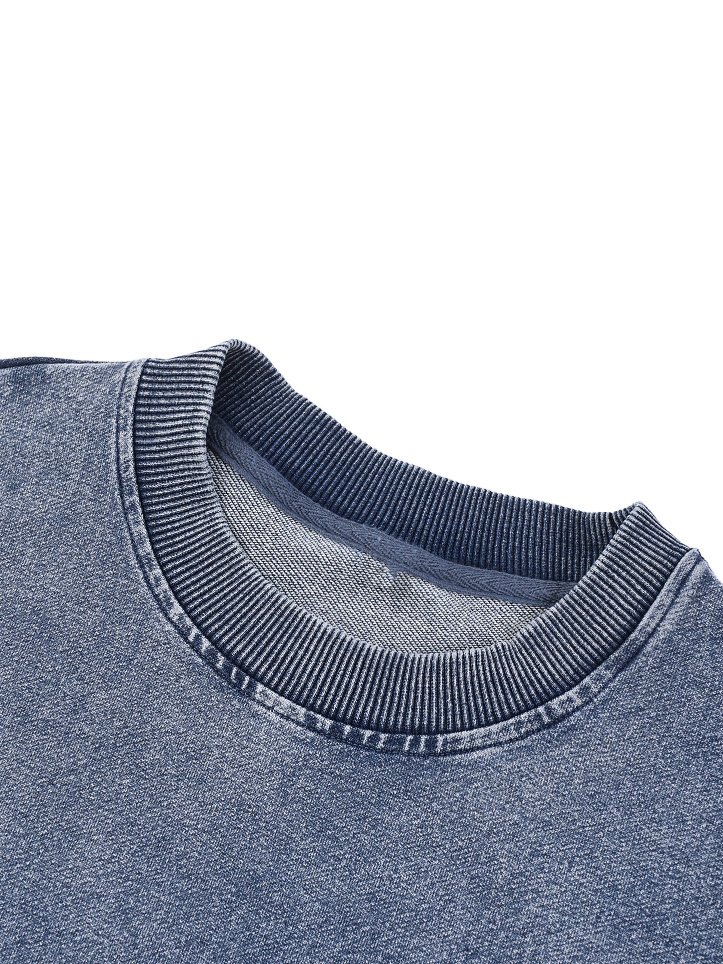 WAKE UP Snow Wash Oversized Crewneck Sweatshirt