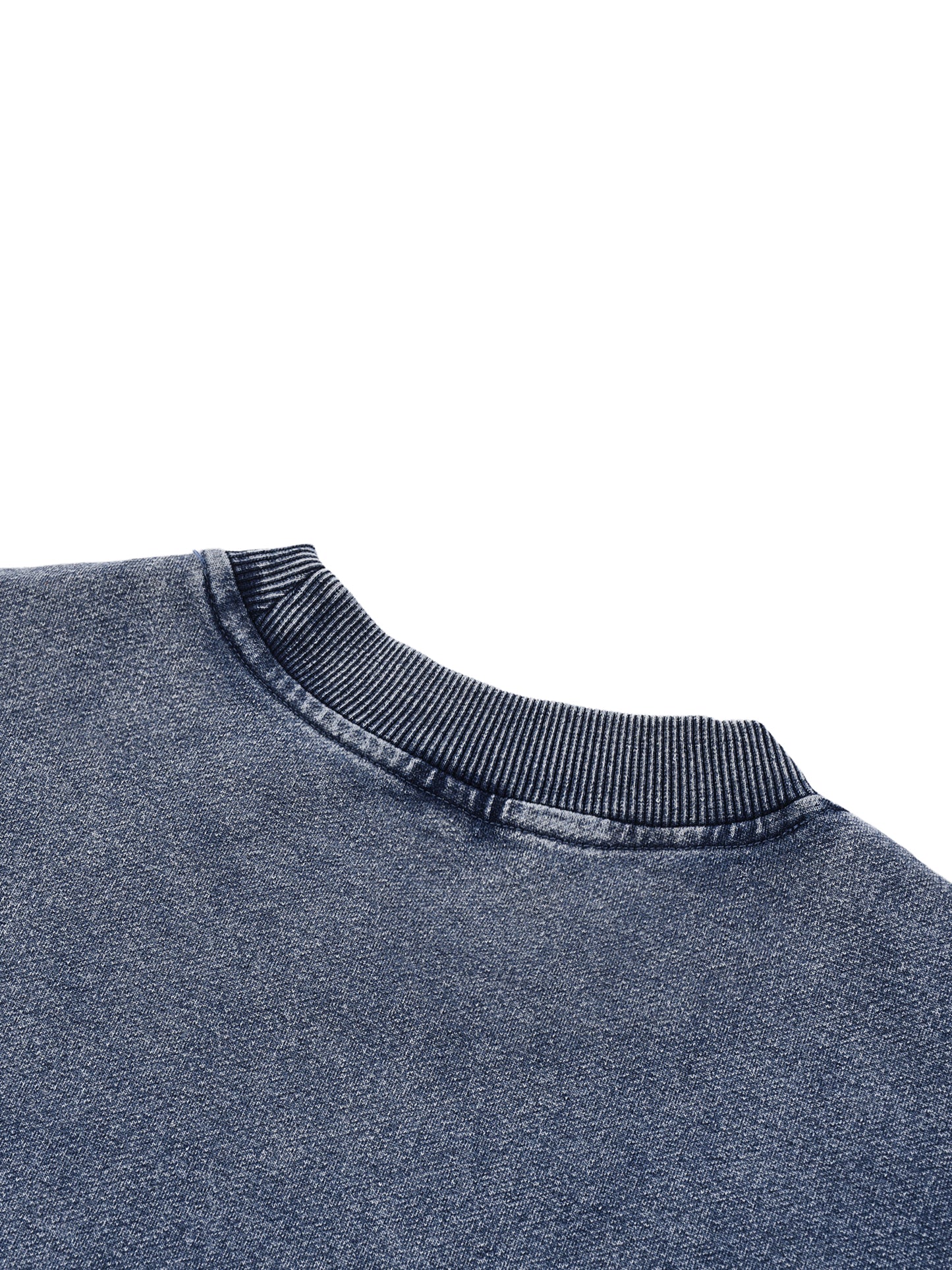 WAKE UP Snow Wash Oversized Crewneck Sweatshirt