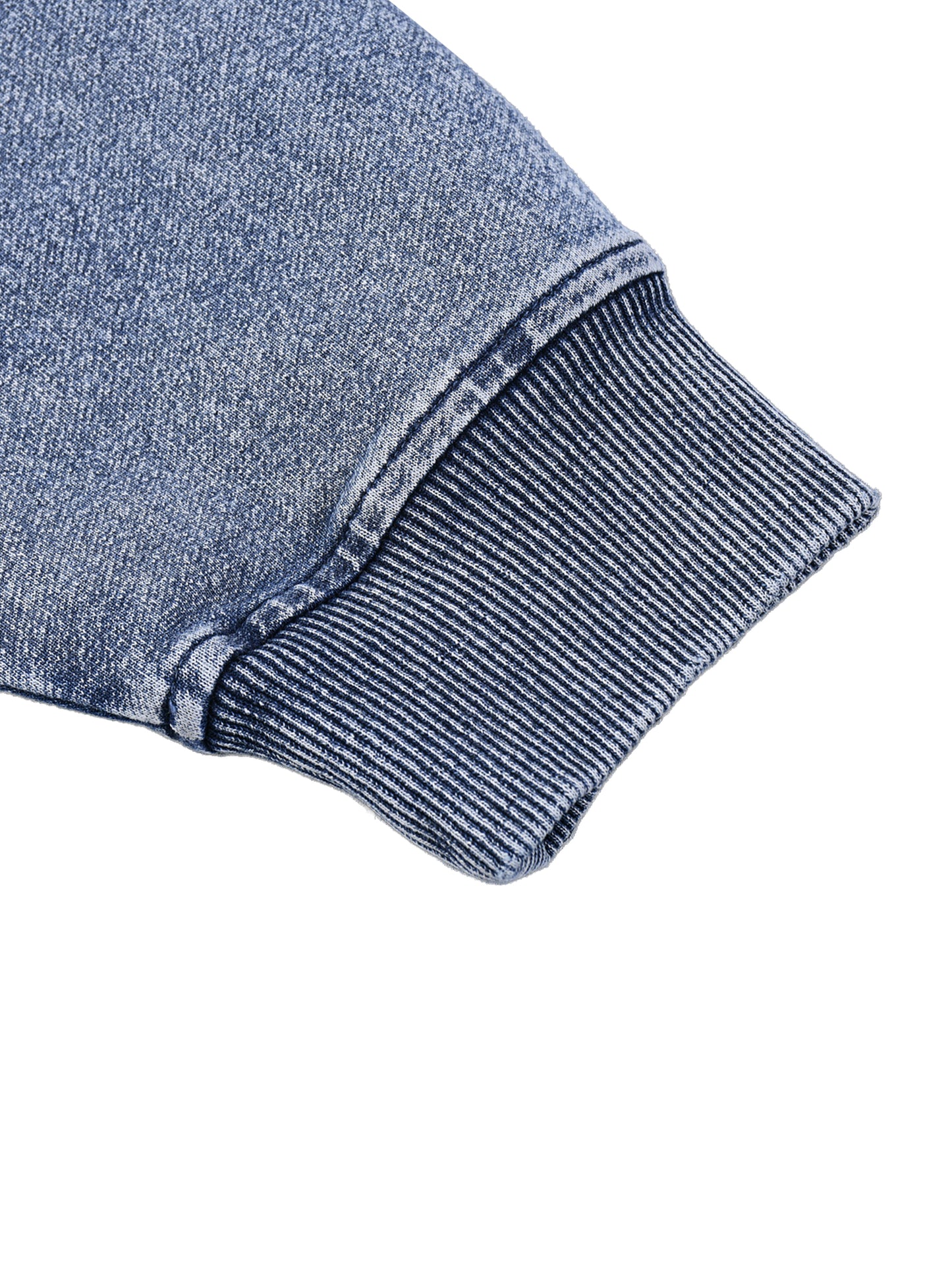 WAKE UP Snow Wash Oversized Zip-Up Hoodie