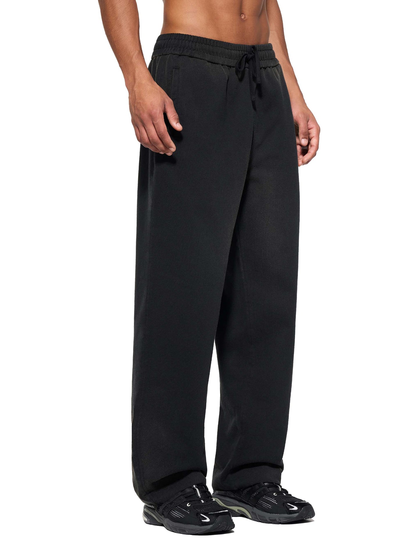 WAKE UP Sun Fade Raw Edge Straight-Leg Sweatpants
