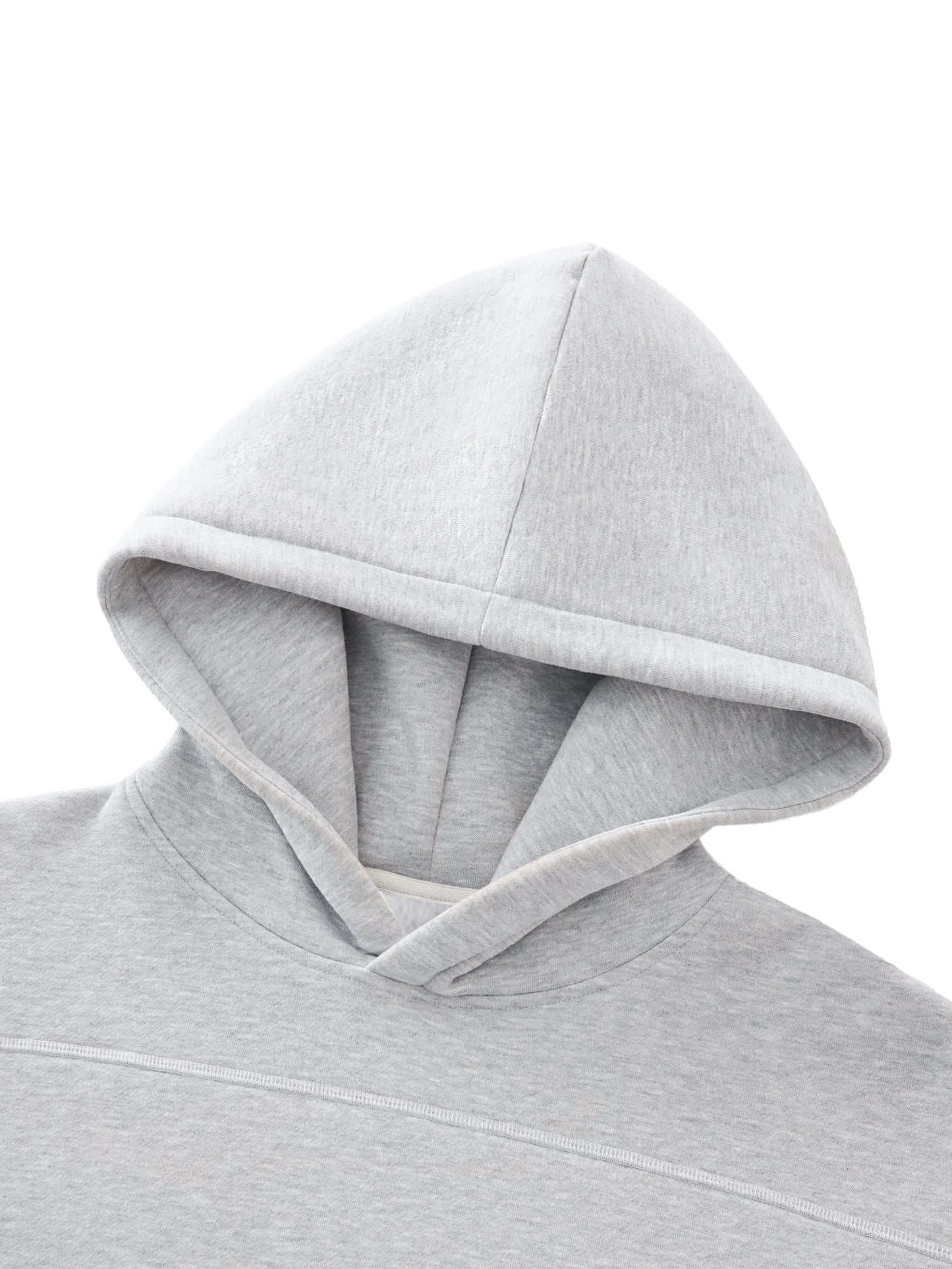 WAKE UP Contrast-Stitched Boxy Fleece Hoodie