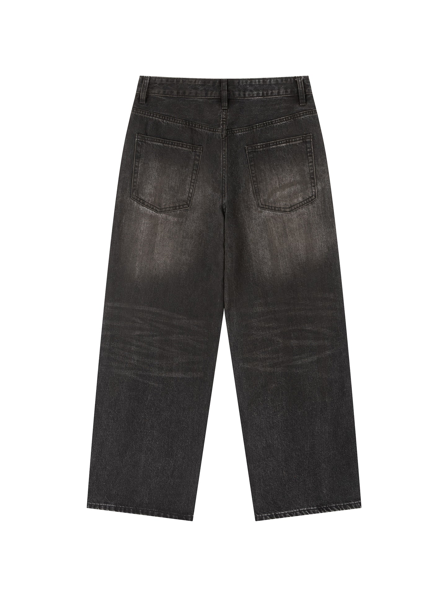 WAKE UP Black Vintage Wash Heavyweight Denim Jeans