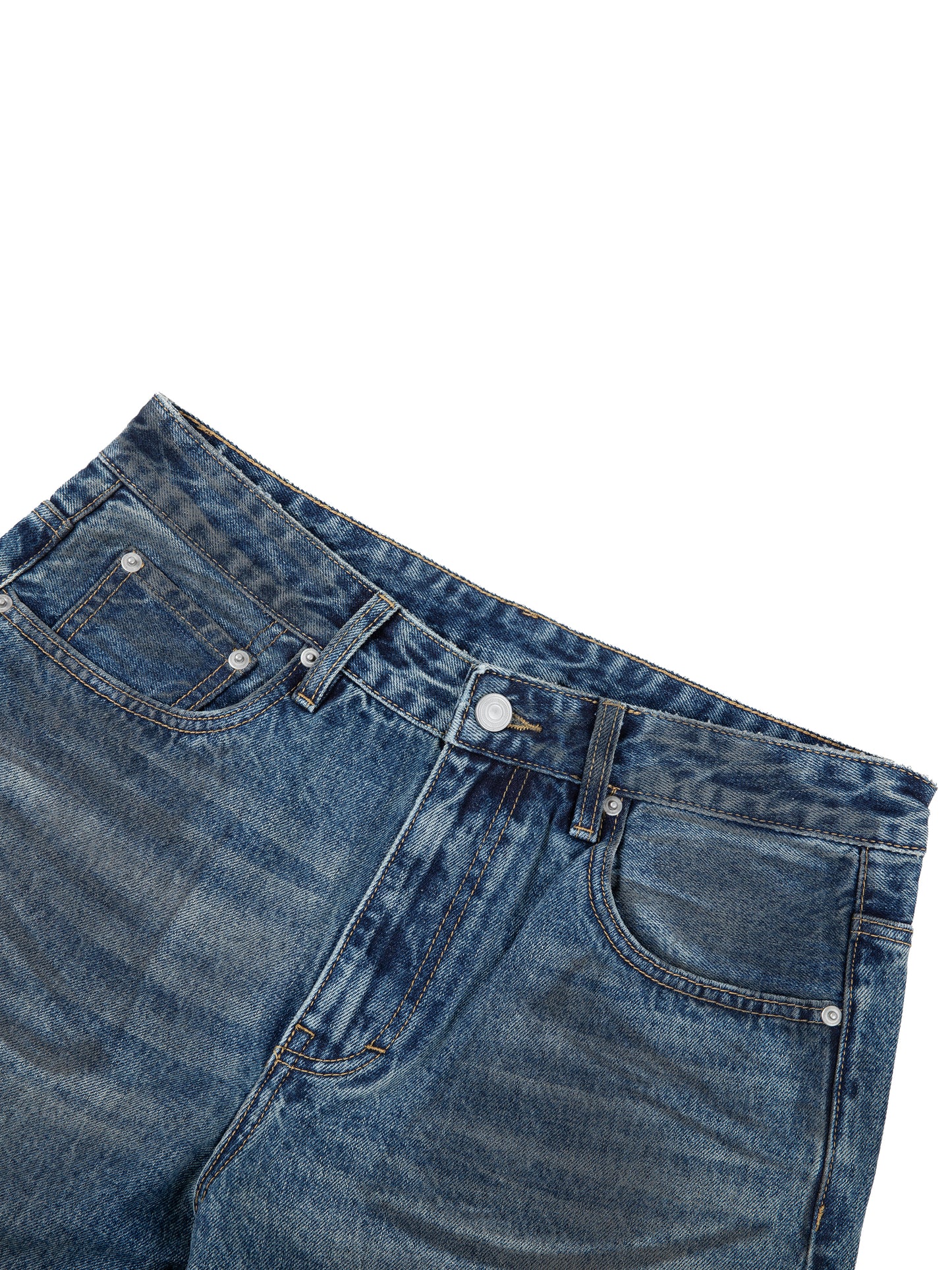 WAKE UP Vintage Wash Baggy Denim Jeans