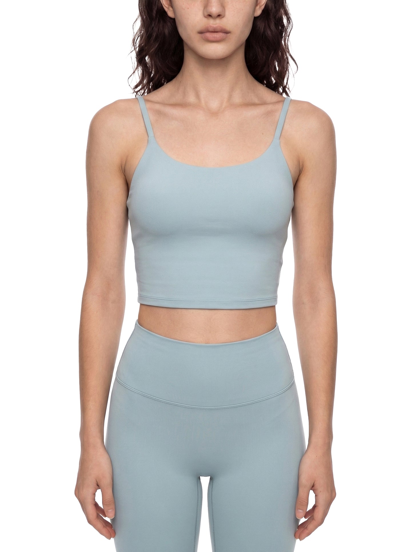 WAKE UP Spaghetti Strap Yoga Sports Bra