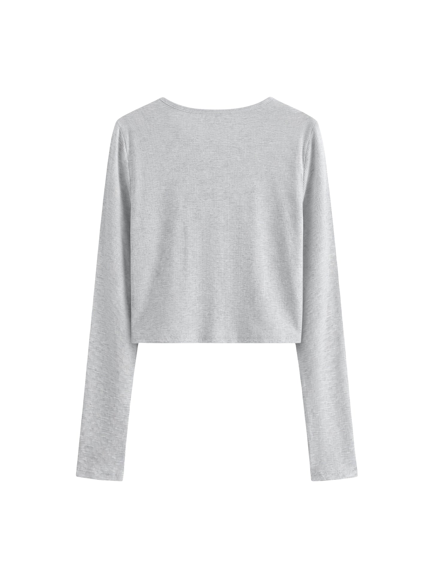 WAKE UP Women's Ruched Long Sleeve Crop T-Shirt