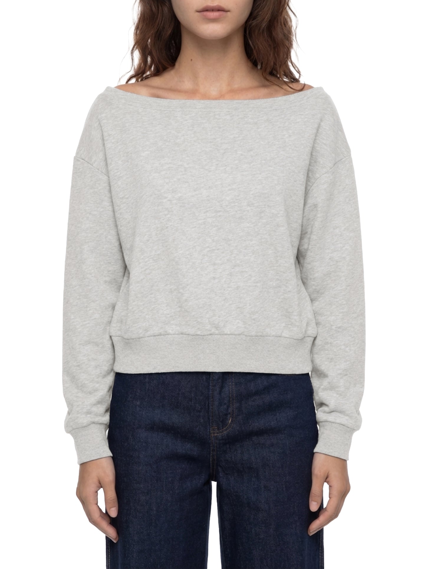 WAKE UP Women's Off-Shoulder Sweatshirt