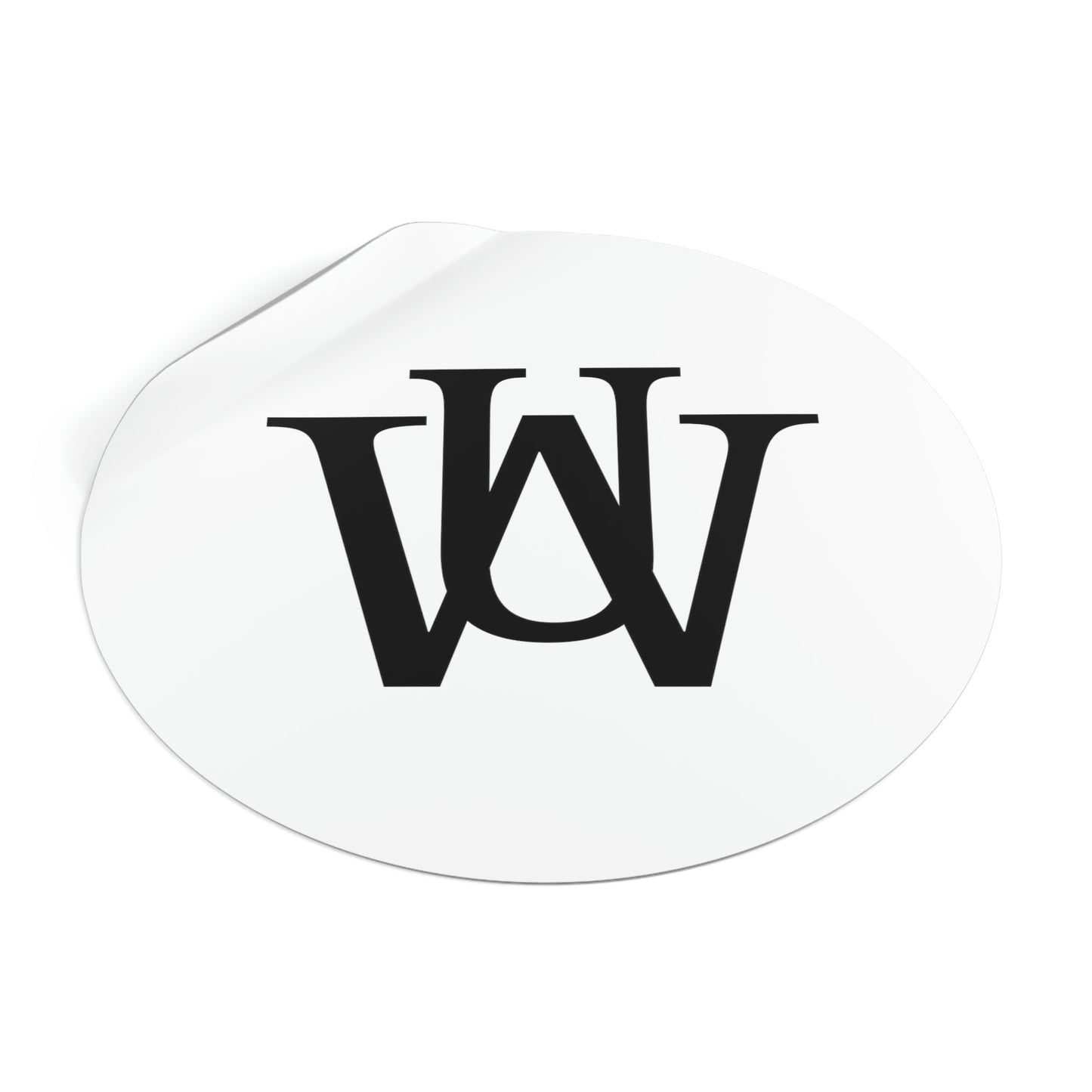 WAKE UP Round Vinyl Stickers (WHITE)